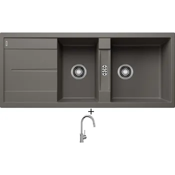 Granitový dřez Granitový dřez SET Blanco METRA 8 S šedá vulkán 527303 + Blanco MIDA-S chrom 521454