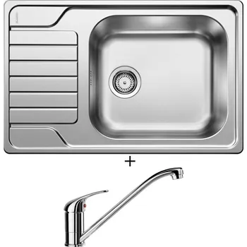 Nerezový dřez Nerezový dřez SET Blanco DINAS XL 6 S Compact nerez kartáčovaný 525121 + Blanco DARAS chrom 517720