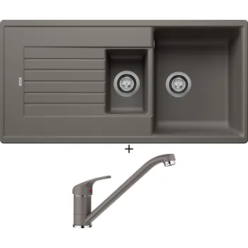 Granitový dřez Granitový dřez SET Blanco ZIA 6 S šedá vulkán 527390 + Blanco DARAS šedá vulkán 526934