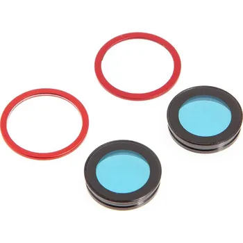 Náhradní kryt pro mobilní telefon Krycí sklíčka zadní kamery Apple iPhone 12 mini / 12 - sada 2ks - červená - kvalita A+