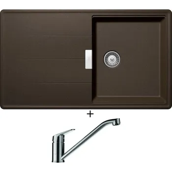 Granitový dřez Granitový dřez SET Schock TIA D-100 Bronze + Schock EVINAS 577000 nerez