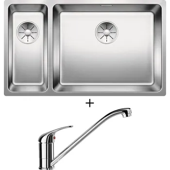Nerezový dřez Dřez pod desku SET Blanco ANDANO 500/180-U nerez hedvábný lesk 522989 + Blanco DARAS chrom 517720