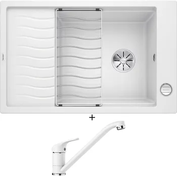 Granitový dřez Granitový dřez SET Blanco ELON XL 6 S bílá + excentrické ovládání + Blanco DARAS bílá 517724