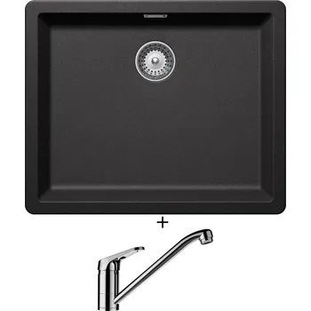 Granitový dřez Dřez pod desku SET Schock GREENWICH N-100L U Stone + Schock COSMO 525001 chrom