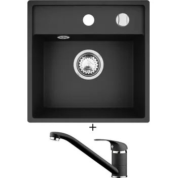 Granitový dřez Granitový dřez SET Pyramis CAMEA MINI (40x40) 1B černá + Pyramis ASALIA černá