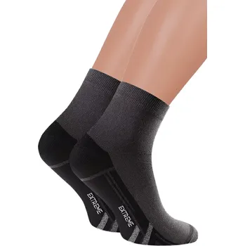 Pánské ponožky Pánské kotníkové ponožky 054/295 Steven Barva/Velikost: grafit (šedá) / 41/43