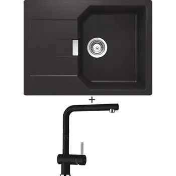 Granitový dřez Granitový dřez SET Schock MANHATTAN D-100S Nero + Schock EPOS 540120 Nero