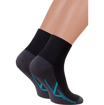 Pánské ponožky Pánské kotníkové ponožky 054/289 Steven Barva/Velikost: černá / 41/43