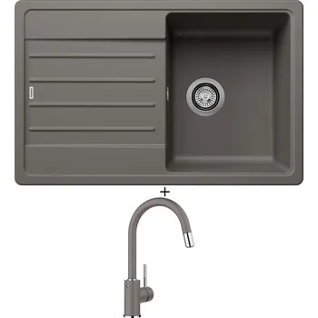 Granitový dřez Granitový dřez SET Blanco LEGRA 45 S šedá vulkán 527268 + Blanco MIDA-S šedá vulkán 526967