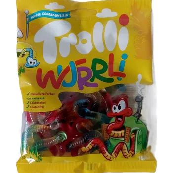 Bonbon TROLLI WURRLI - bonbóny - želatinoví červíci 150g