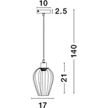 Nova Luce Závěsné svítidlo SAGE, 17cm, E27 1x12W Barva: Bílá