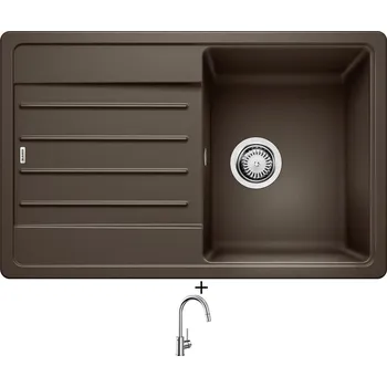 Kuchyňský dřez Granitový dřez SET Blanco LEGRA 45 S kávová 522206 + Blanco MIDA-S chrom 521454
