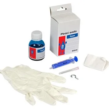 VybavKancl Plnící sada univerzální modrý inkoust pro plnění kazet HP, Canon (50ml)