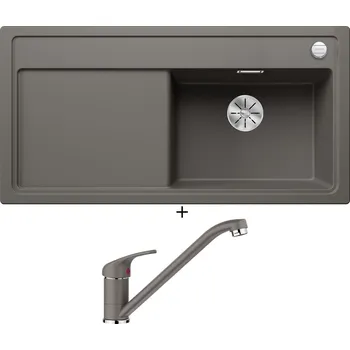 Granitový dřez Granitový dřez SET Blanco ZENAR XL 6 S šedá vulkán 527372 + Blanco DARAS šedá vulkán 526934