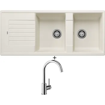 Granitový dřez Granitový dřez SET Blanco ZIA 8 S bílá soft 527209 + Blanco MIDA chrom 517742