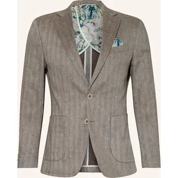 Pánské sako Paul Pánské Oblekové Sako Slim Fit Se Lnem, 820 brown, 90