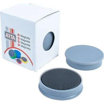 Dekorativní magnet Magnety ARTA průměr 40mm, šedé (4ks v balení)