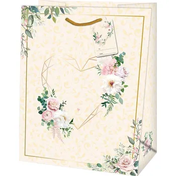 Dárková taška Taška dárková Maxi matt 26,7 x 13,7 x 33cm TL - motiv květiny