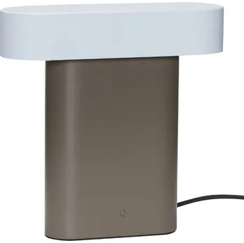 Lampička Šedá kovová stolní LED lampa Hübsch Sleek