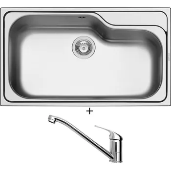 Nerezový dřez Nerezový dřez SET Pyramis TITAN (86x50) 1B nerez + Pyramis ASALIA chrom