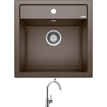 Kuchyňský dřez Granitový dřez SET Blanco DALAGO 5 kávová + Blanco MIDA chrom 517742
