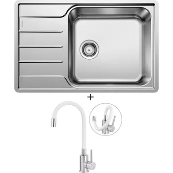 Nerezový dřez Nerezový dřez SET Blanco LEMIS XL 6 S-IF Compact nerez kartáčovaný 525111 + Deante NEO LUNO BOC W720 nerez