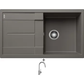 Granitový dřez Granitový dřez SET Blanco METRA 5 S šedá vulkán 527293 + Blanco MIDA-S chrom 521454