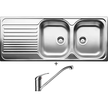 Kuchyňský dřez Nerezový dřez SET Blanco TIPO 8 S nerez přírodní lesk 511925 + Blanco DARAS chrom 517720