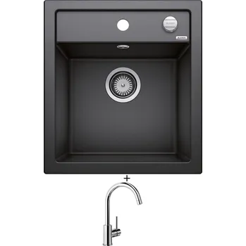 Kuchyňský dřez Granitový dřez SET Blanco DALAGO 45 antracit s excentrem 517156 + Blanco MIDA chrom 517742