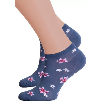 Dámské ponožky Dámské kotníkové ponožky 114/094 STEVEN Barva/Velikost: jeans / 35/37