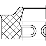Stírací kroužek AE42 180x200x10,2/18 AU90 DIN Rubena