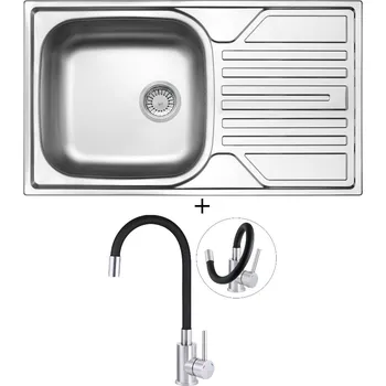 Nerezový dřez Nerezový dřez SET Deante LEGATO ZEL 0113 nerez + Deante NEO LUNO BOC B720 nerez