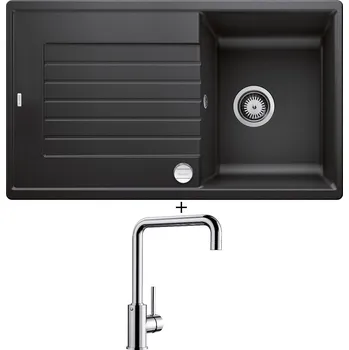Kuchyňský dřez Granitový dřez SET Blanco ZIA 45 SL antracit + excentrické ovládání + Blanco MILI chrom 519413