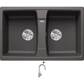 Granitový dřez Granitový dřez SET Blanco LEXA 8 šedá skála 524961 + Blanco MIDA-S chrom 521454