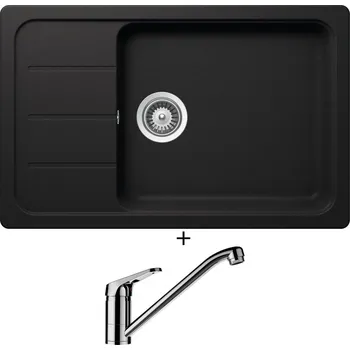 Granitový dřez Granitový dřez SET Schock FORMHAUS D-100LS Nero + Schock COSMO 525001 chrom
