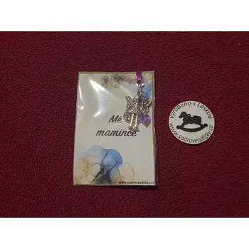 HandMade by VeJa Dárková karta - Mé mamince s přívěškem