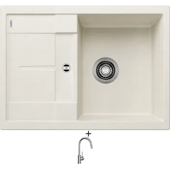 Granitový dřez Granitový dřez SET Blanco METRA 45 S Compact bílá soft 527103 + Blanco MIDA-S chrom 521454