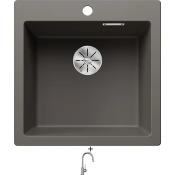 Granitový dřez Granitový dřez SET Blanco PLEON 5 šedá vulkán 527318 + Blanco MIDA-S chrom 521454