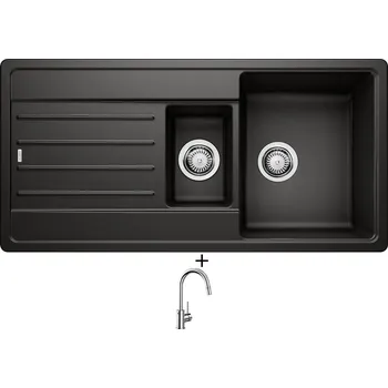 Granitový dřez SET Blanco LEGRA 6 S černá 526086 + Blanco MIDA-S chrom 521454