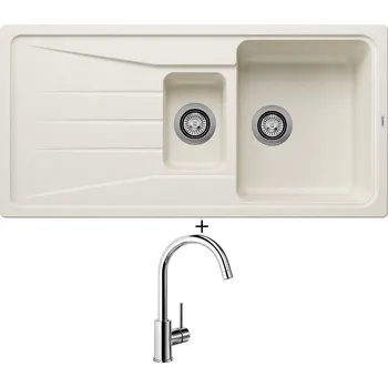 Granitový dřez Granitový dřez SET Blanco SONA 6 S bílá soft 527154 + Blanco MIDA chrom 517742