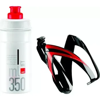 Láhev Cyklo láhev 0,35l + košík Elite kit Ceo Jet červená