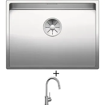 Nerezový dřez Nerezový dřez SET Blanco CLARON 550-IF nerez hedvábný lesk 521578 + Blanco MIDA-S chrom 521454