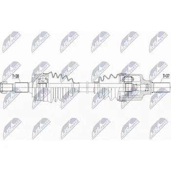 Poloosa kola Hnací hřídel AJS Parts NPW-PE-067