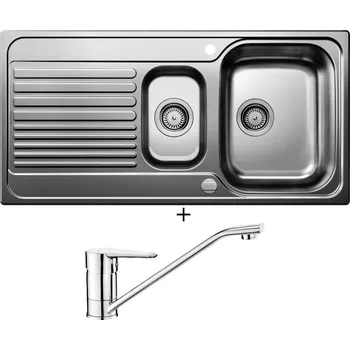 Nerezový dřez Nerezový dřez SET Blanco TIPO II 6 S nerez přírodní lesk s excentrem 526621 + Deante CORIO BFC 060M chrom