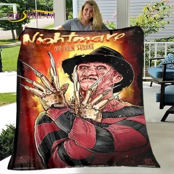 deka Teplá flanelová deka s hororovými postavami - 30,130x150cm