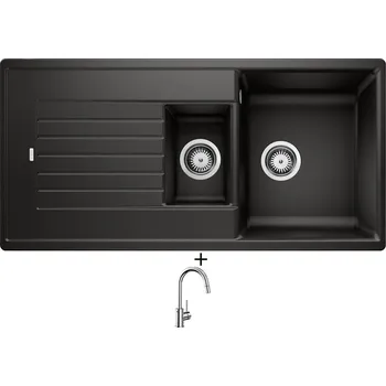 Granitový dřez Granitový dřez SET Blanco ZIA 6 S černá 526021 + Blanco MIDA-S chrom 521454