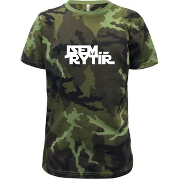 Chlapecké tričko SW - Jsem rytíř - Dětské maskáčové triko - 122 cm/6 let ( Zelený maskáč )