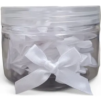 Svatební dekorace Svatební saténový vývazek k myrtě 6 cm 50 ks bílý