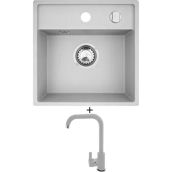 Granitový dřez Granitový dřez SET Pyramis CAMEA MINI (40x40) 1B šedá + Pyramis SILVIO šedá