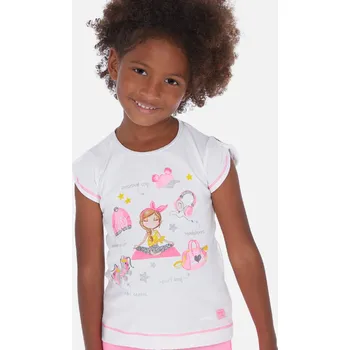 Dívčí oblečení Triko MAYORAL bílé SPORTY - 4 roky (104)